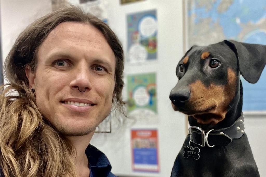 Jesse Donnison and his dog Otto